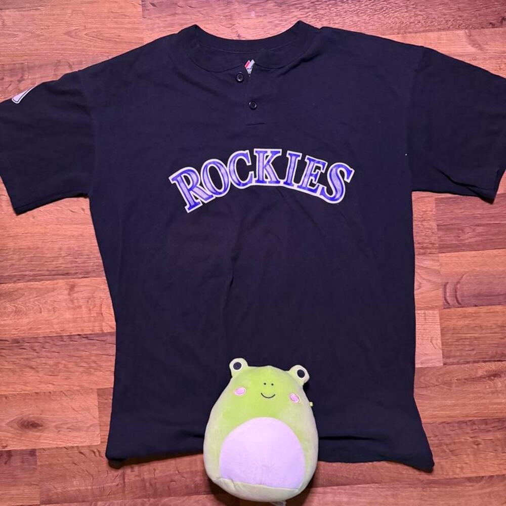 Majestic athletic colorado rockies black